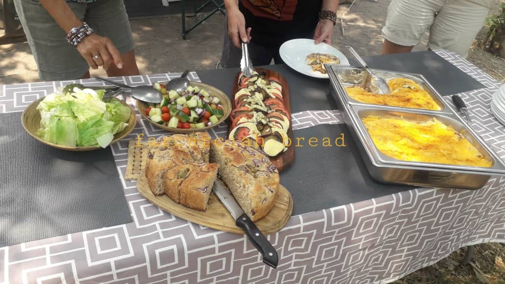 Safari refreshments prepared for guests